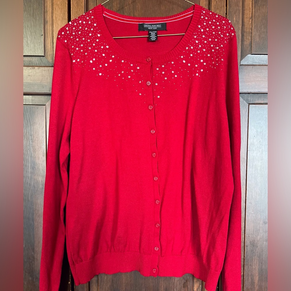 Central Park west red sweater